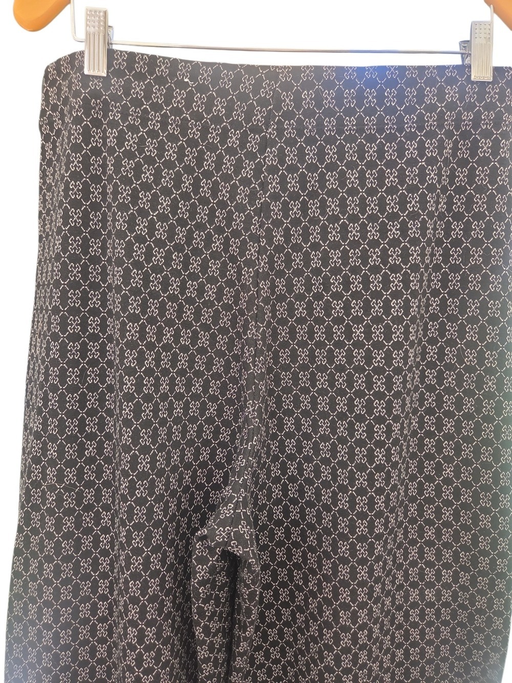 Max Studio Black White Geometric Wide Leg Pants - Picture 5 of 9